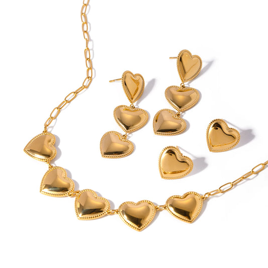 Eternal Love Heart Necklace Set